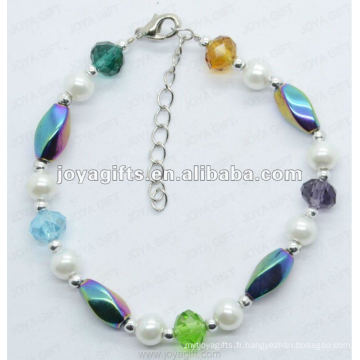 Bracelet Hematite Rainbow Beads